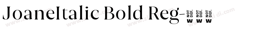 JoaneItalic Bold Reg字体转换